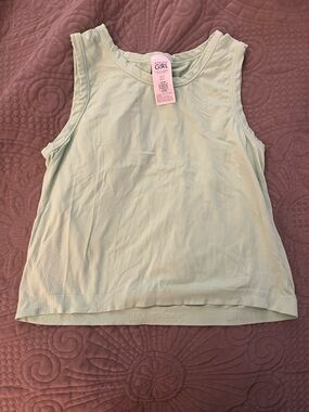 Athleta Girl Light Lime Green Sleeveless Active Tank